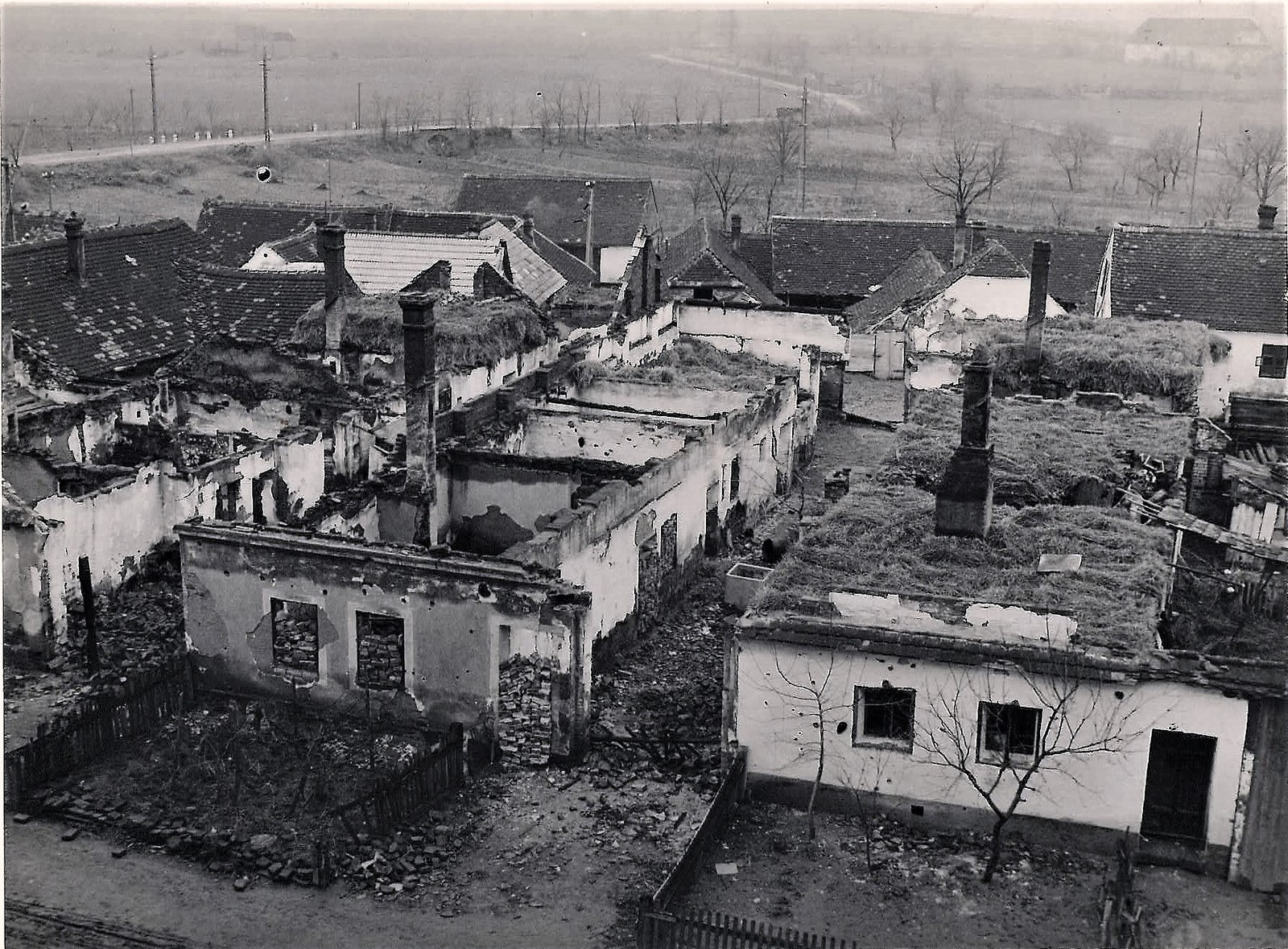 zničený domy